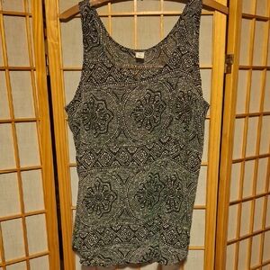 Old Navy Sheer Patterned Sleeveless Top